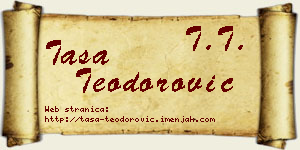 Tasa Teodorović vizit kartica